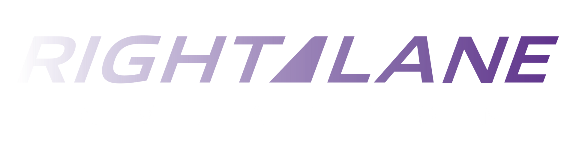 The word right lane is written in purple on a white background.