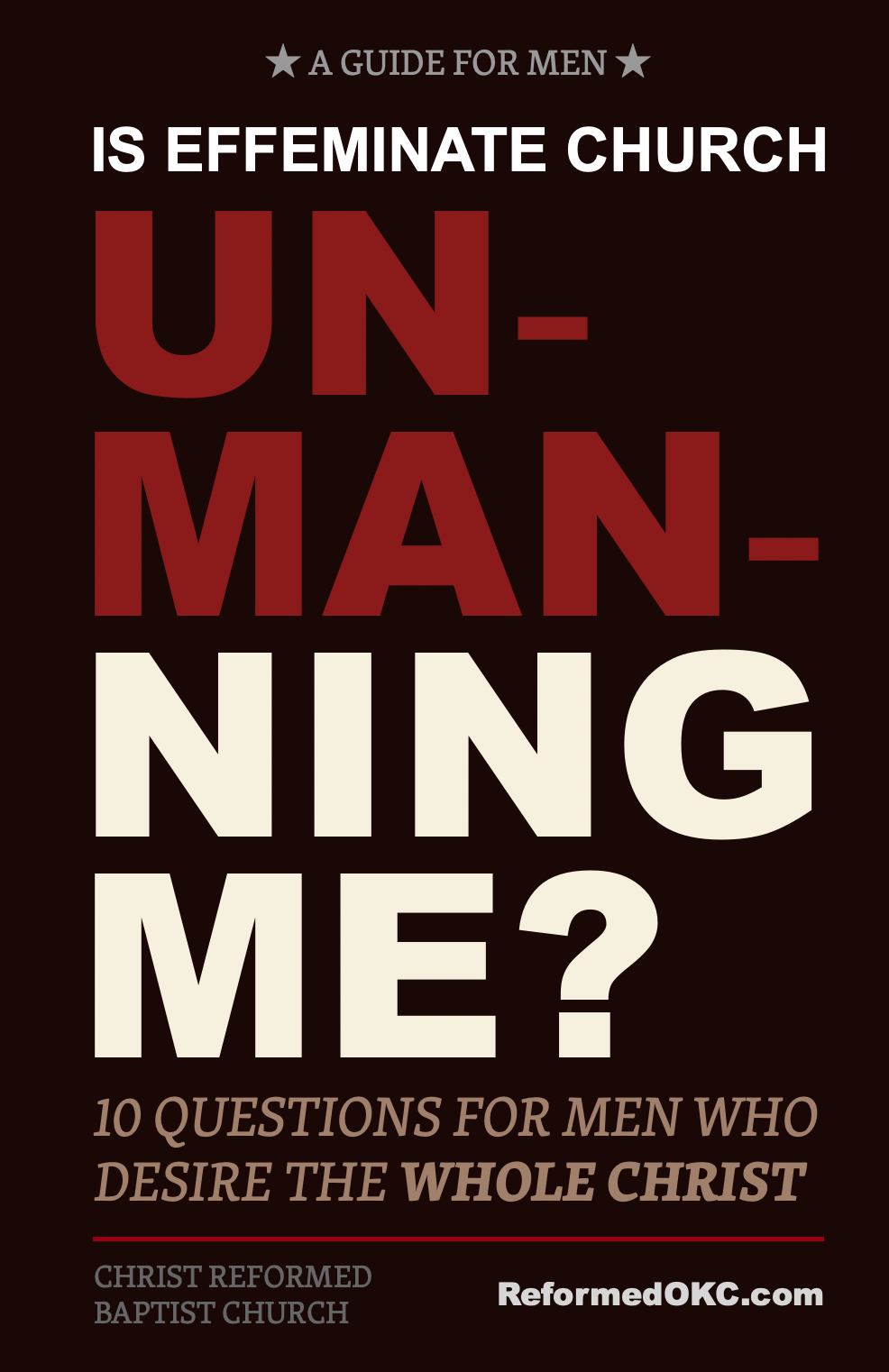 Reformed Baptist church OKC -- free book
