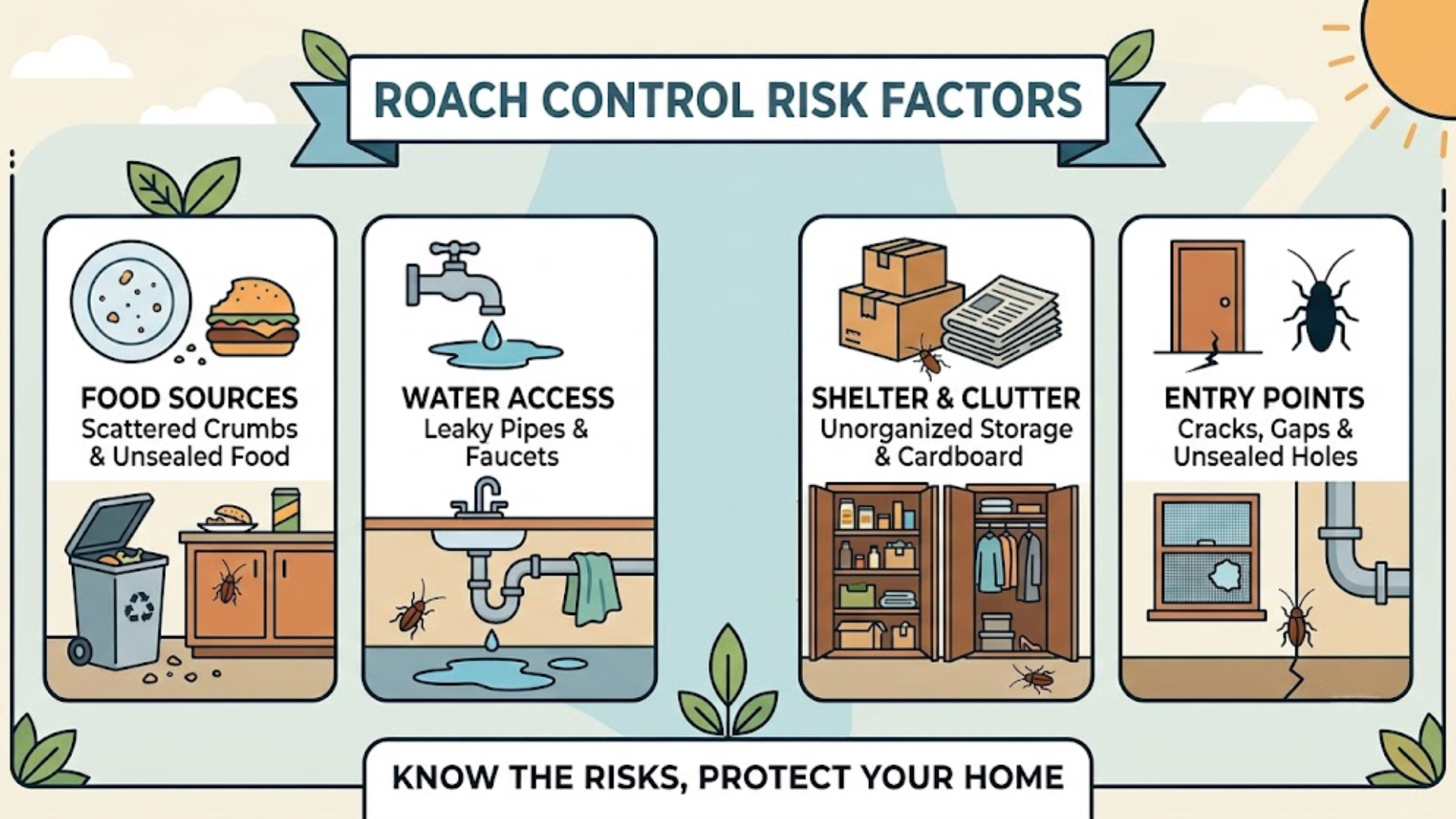 Cockroach Control risk factors for Encino homes