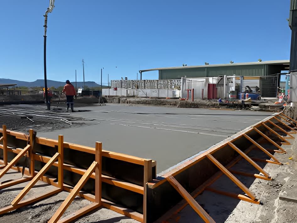 A Construction Site With a Large Building in the Background — Lohman Contracting in Emerald, QLD