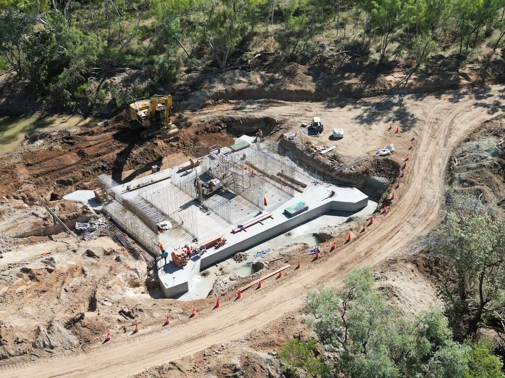 An Aerial View Of A Construction Site In The Middle Of A Forest — Lohman Contracting in Charters Towers, QLD