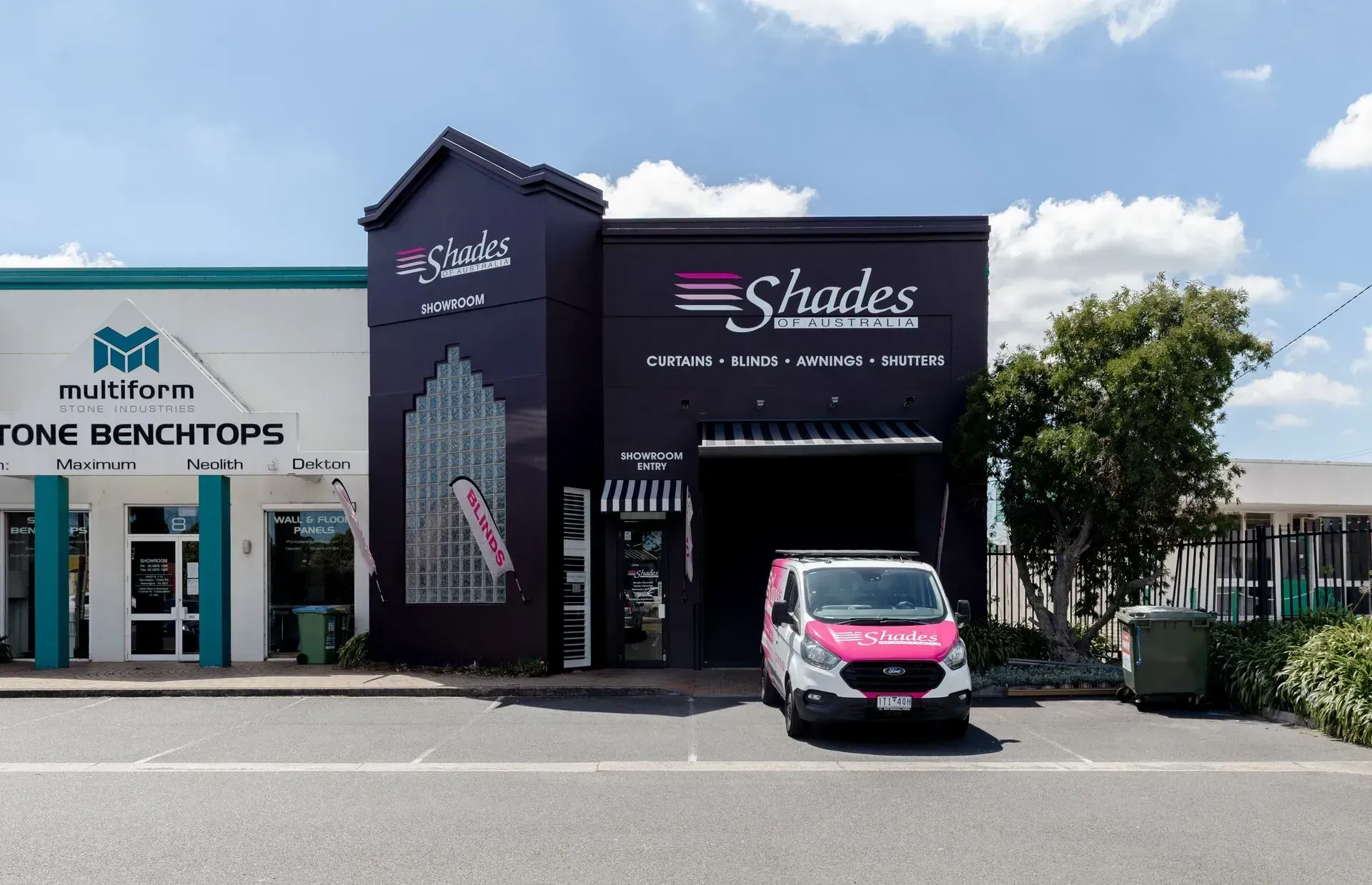 Dark purple building