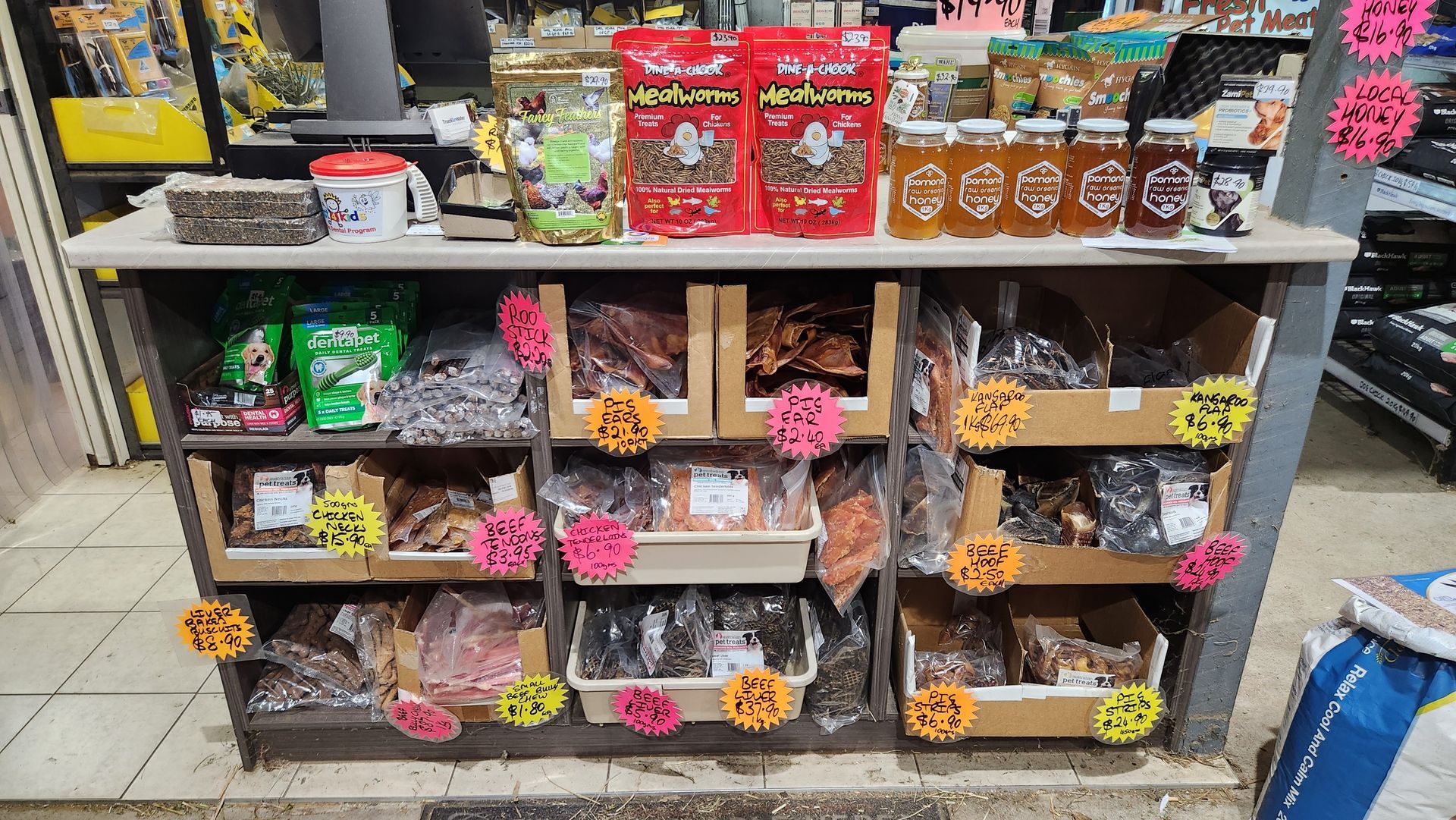 Pet Treats and Food On Shelves — Cooroy Produce In Cooroy, QLD