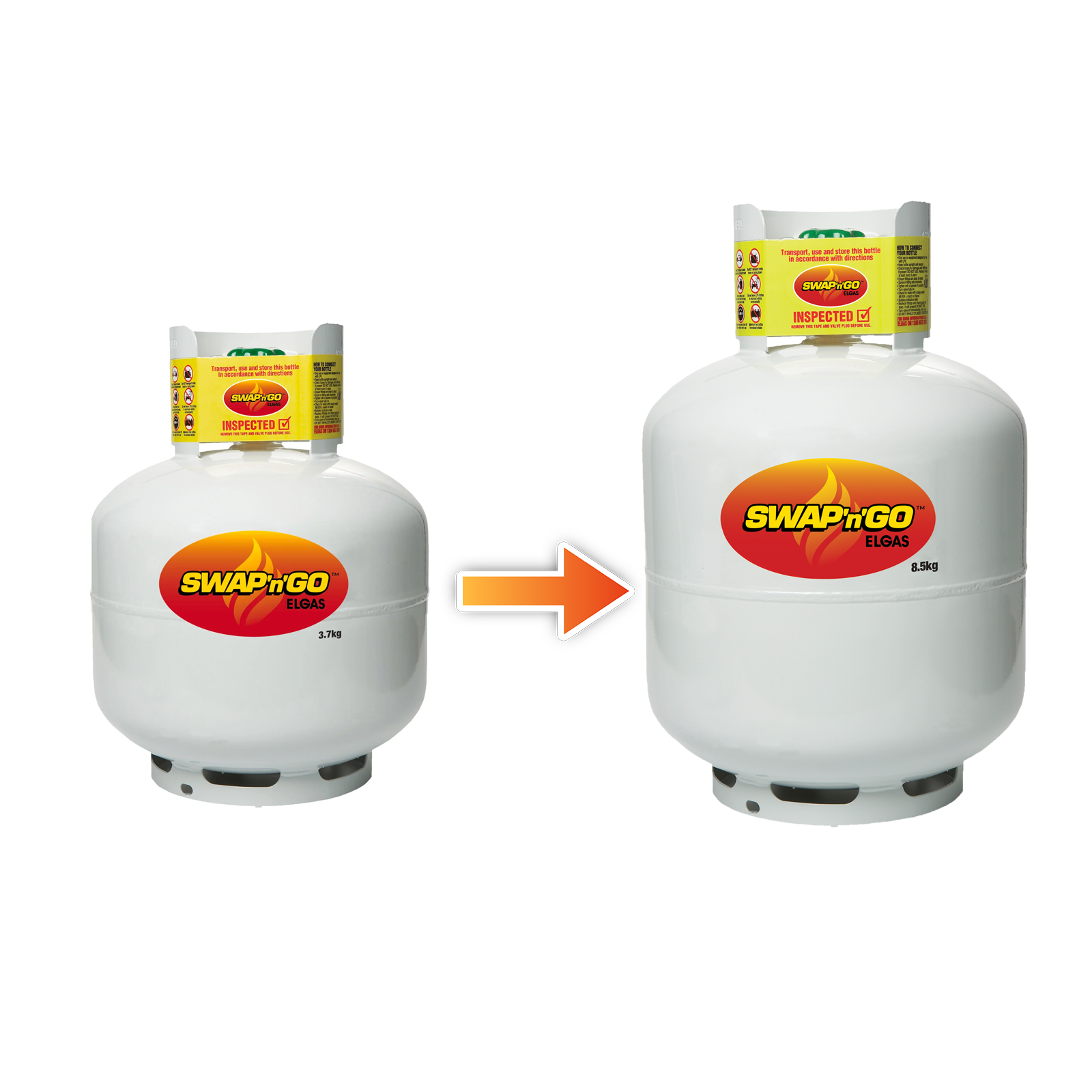 Two Swap n Go Gas Bottles — Cooroy Produce In Cooroy, QLD