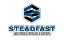 Steadfast Structural Repairs & Entries logo in blue, gray, and black on a white background