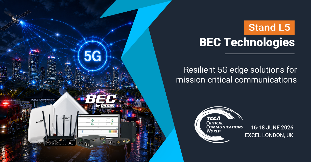 BEC Technologies showcases 5G edge solutions for mission-critical communications at CCW 2026.