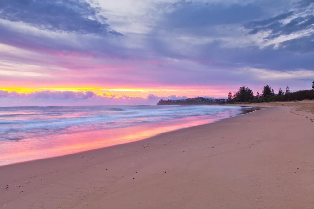 Dicky Beach Sunrise In Caloundra On The Sunshine — Supply Lifting Equipment in Caloundra, QLD