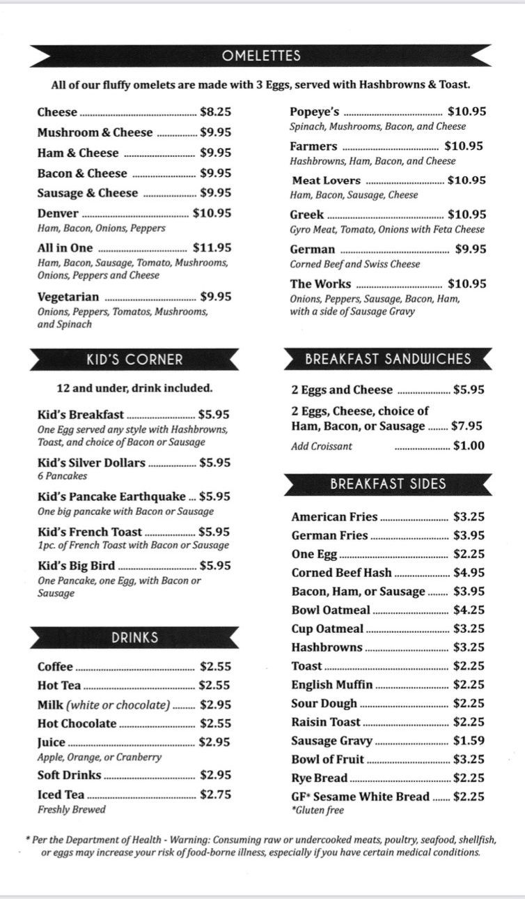 Breakfast Menu Page 2 - Jasper, IN - Cranberries Family Restaurant Breakfast Menu Page 2 - Jasper, IN - Cranberries Family Restaurant