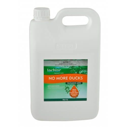A bottle of no more ducks on a white background