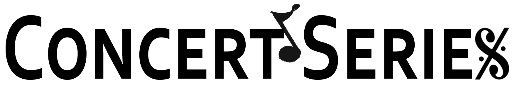 A black and white logo for concert series