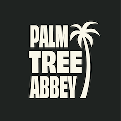 Text "PALM TREE ABBEY" with a palm tree silhouette to the right.