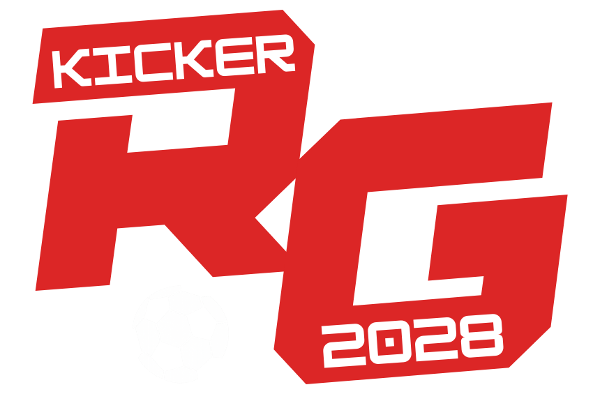 A red logo reading 