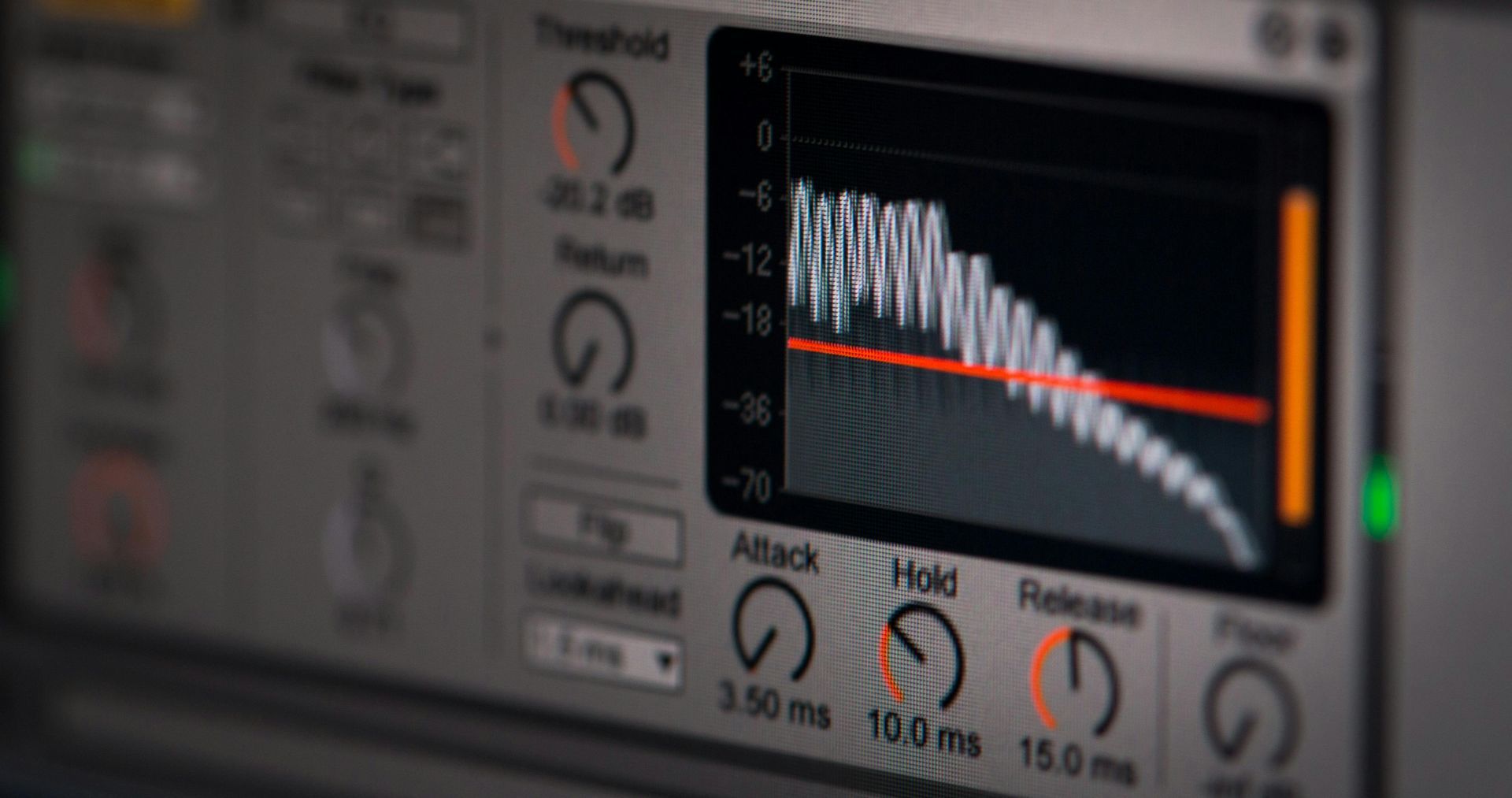 A close up of a computer monitor with a graph on it.