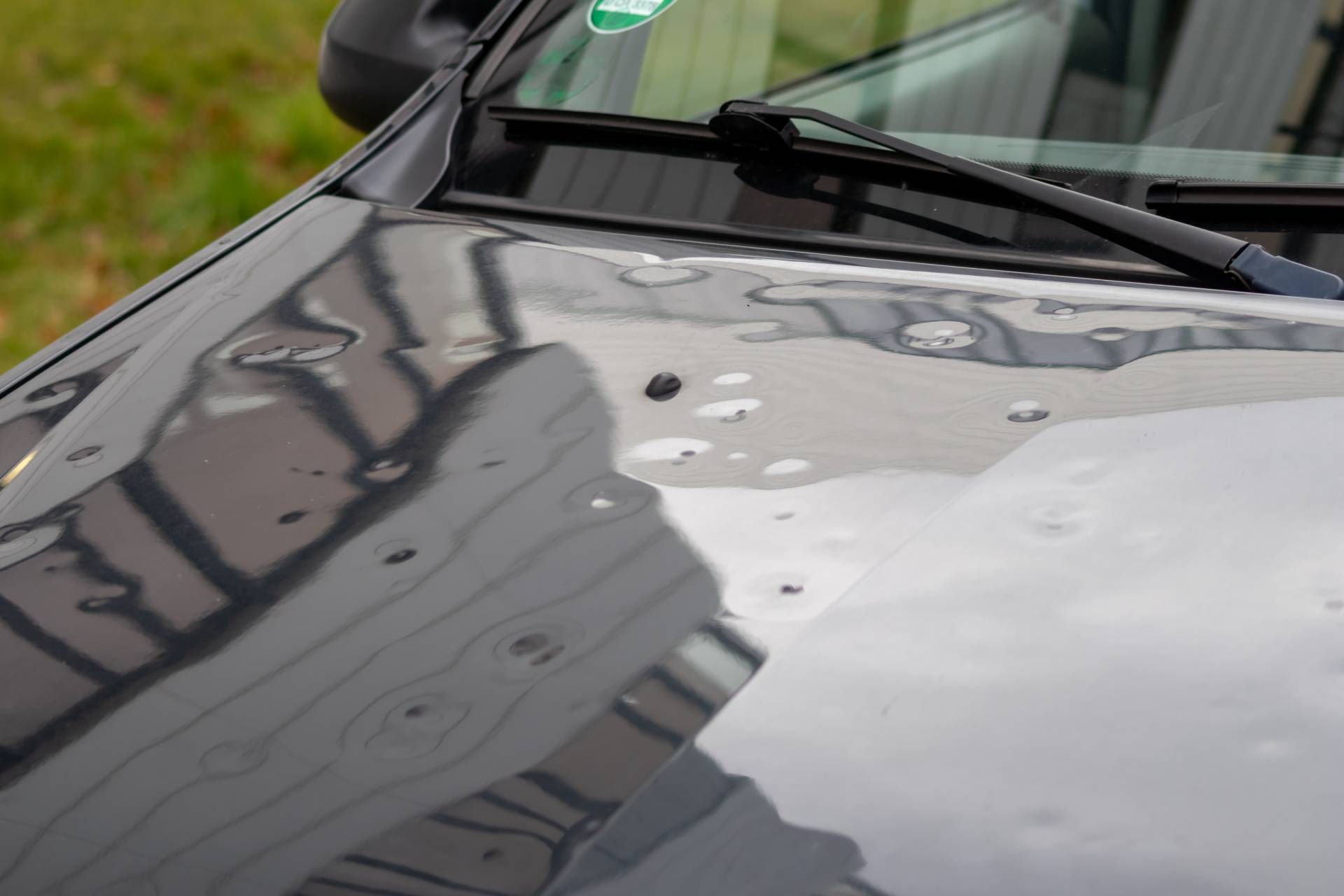 Car damaged by hail