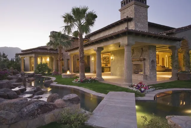 Luxury Home With Stone Exterior, Colonnades, and Pool — MDSR Group In Palm Cove, QLD