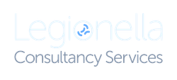 Logo for Legionella Consultancy Services in light blue and gray text with a circular icon.