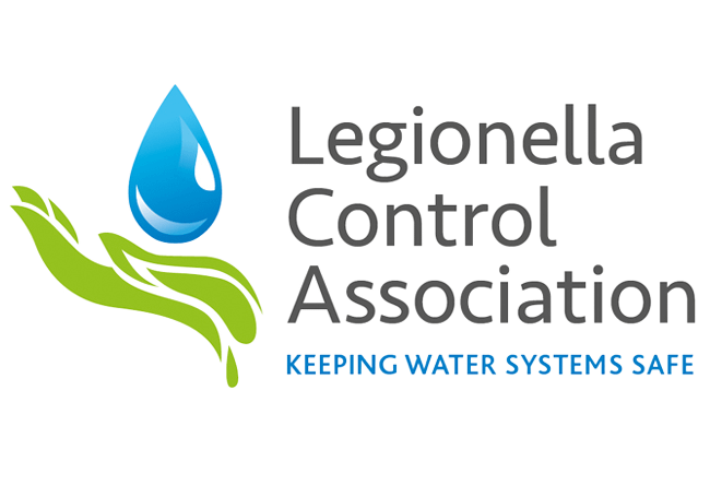 Legionella Control Association logo with blue water droplet, green leaf, and “Keeping Water Systems Safe” text