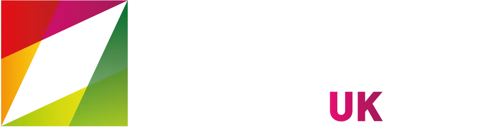 Facilities Management Awards UK 2025 logo with multicolor geometric triangle and gray text