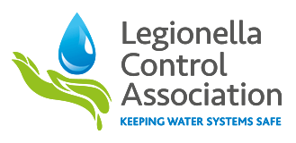 Legionella Control Association logo with blue water droplet, green leaves, and “Keeping Water Systems Safe” tagline