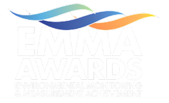 Facilities Management Awards UK 2025 logo with colorful geometric shapes on the left and gray text on white background