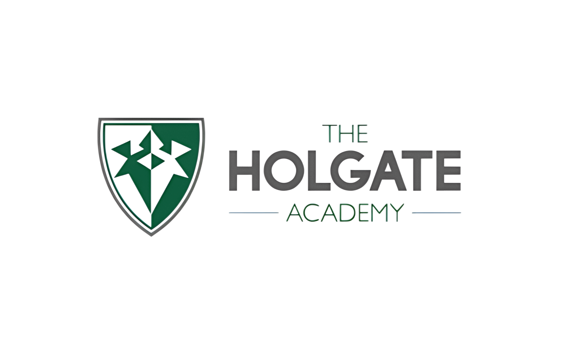 The Holgate Academy logo with a green shield emblem and gray text on a white background
