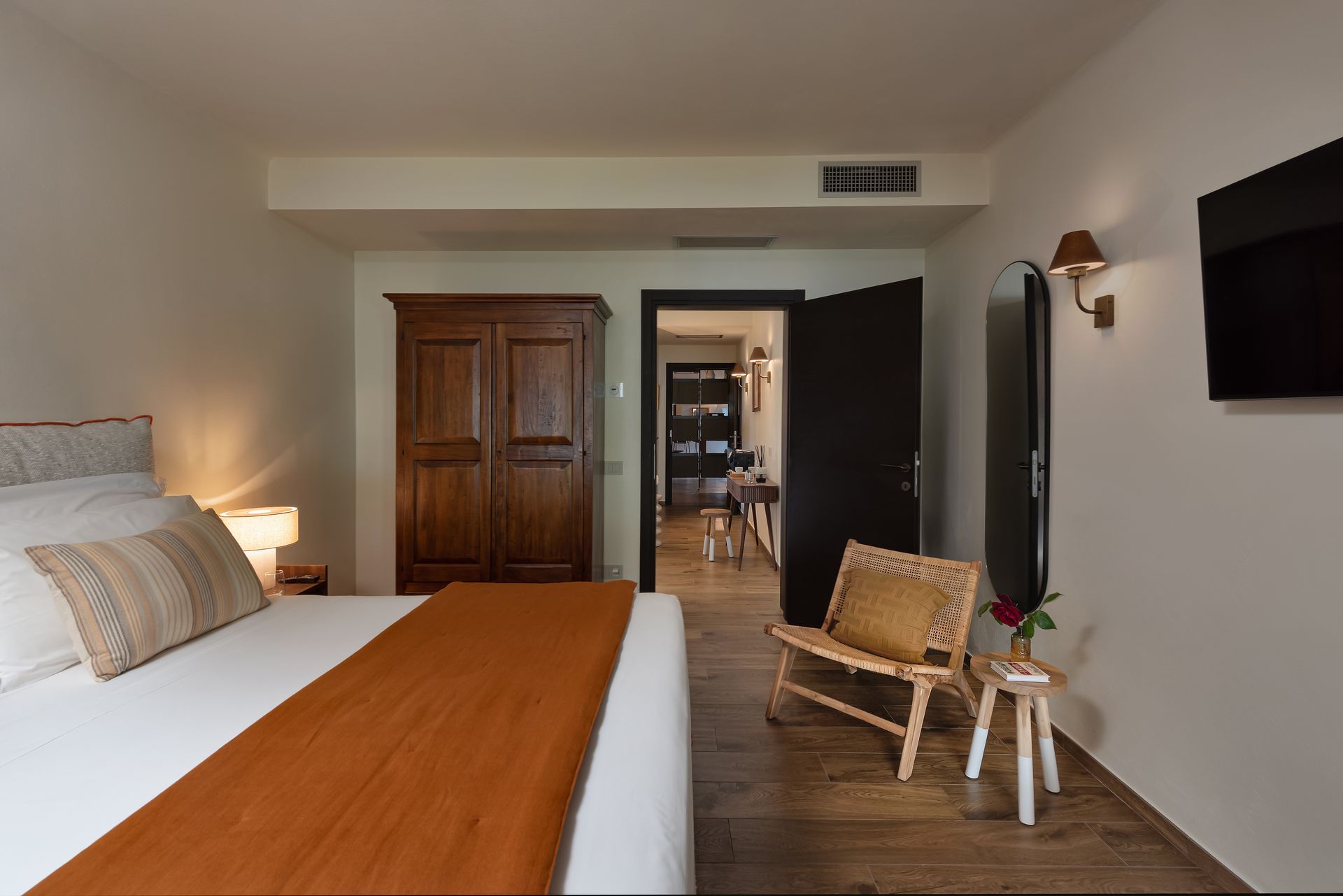 Spacious private bedroom in a hotel suite in Tuscany