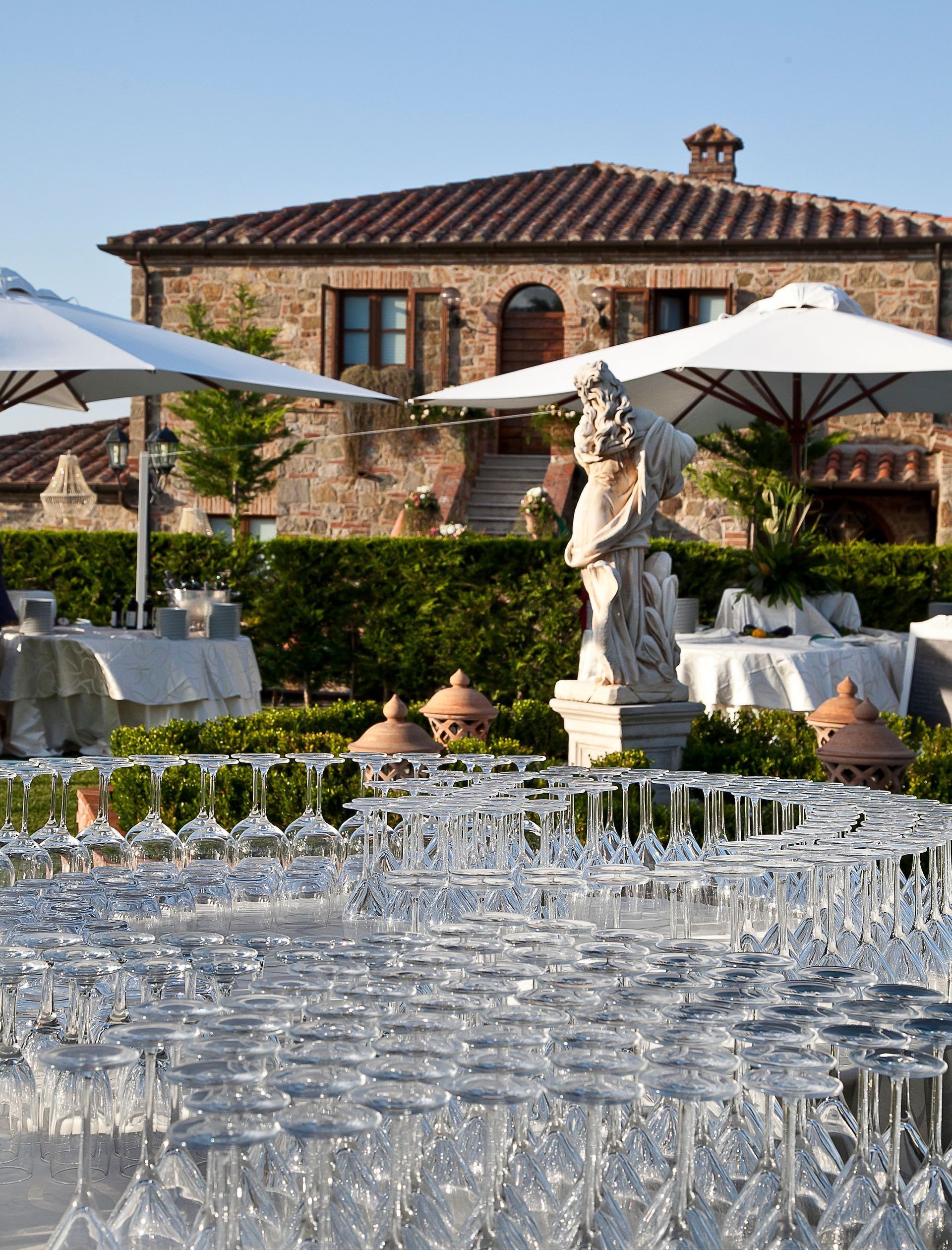 An outdoor wedding in Tuscany at Poggio Paradiso Resort