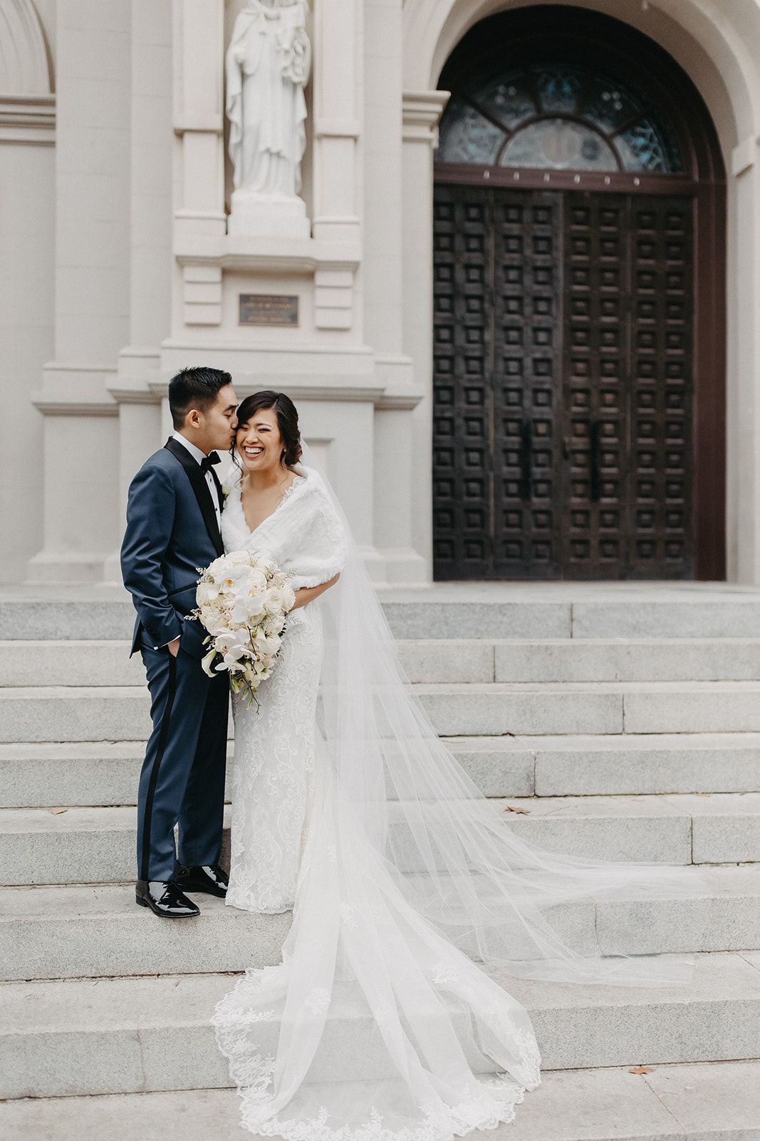 Photo of a Couple Smiling