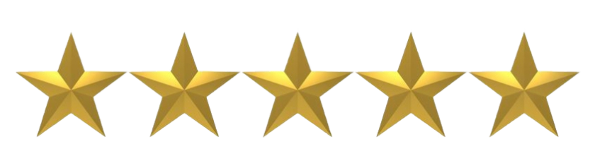 Five gold stars in a row.
