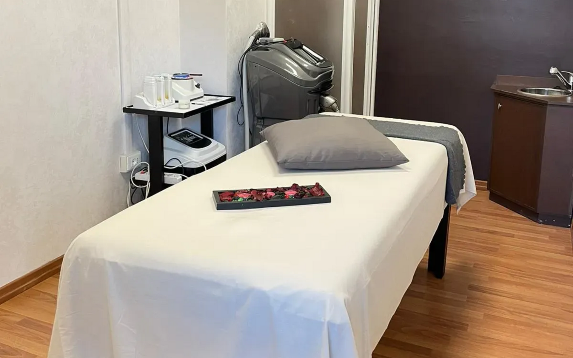 Lettino per massaggi con cuscino