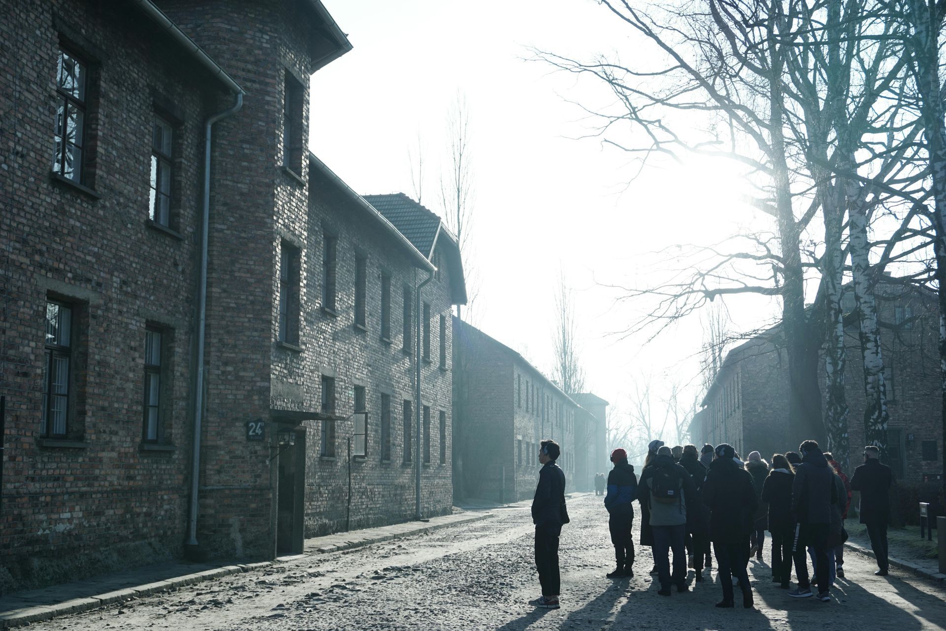 Auschwitz-Birkenau guided tour from Krakow — visitors at the memorial site