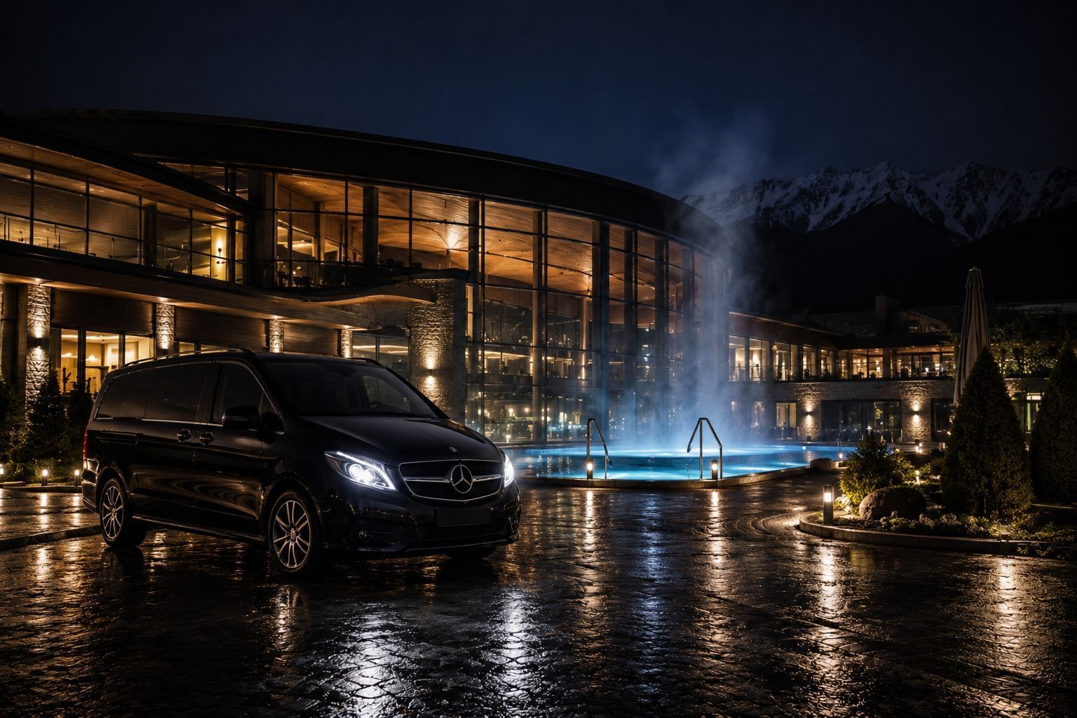 Private transfer to Zakopane and Tatra Mountain thermal baths — door-to-door service