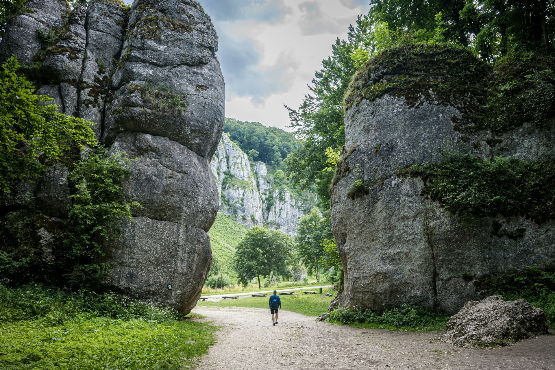Ojców National Park near Krakow — limestone cliffs and forested Jurassic valley, southern Poland