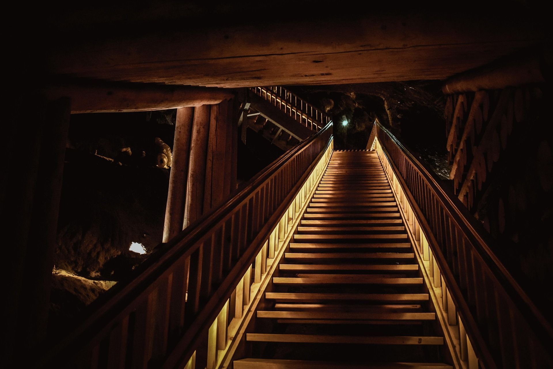Wieliczka Salt Mine — wooden mining machinery and historic equipment