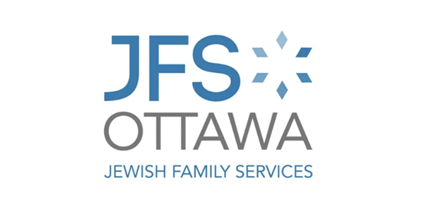 Logo des Services familiaux juifs d'Ottawa (JFS) sur fond blanc