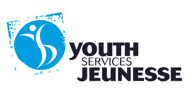 Le logo des services jeunesse comporte un cercle bleu avec une personne dedans.