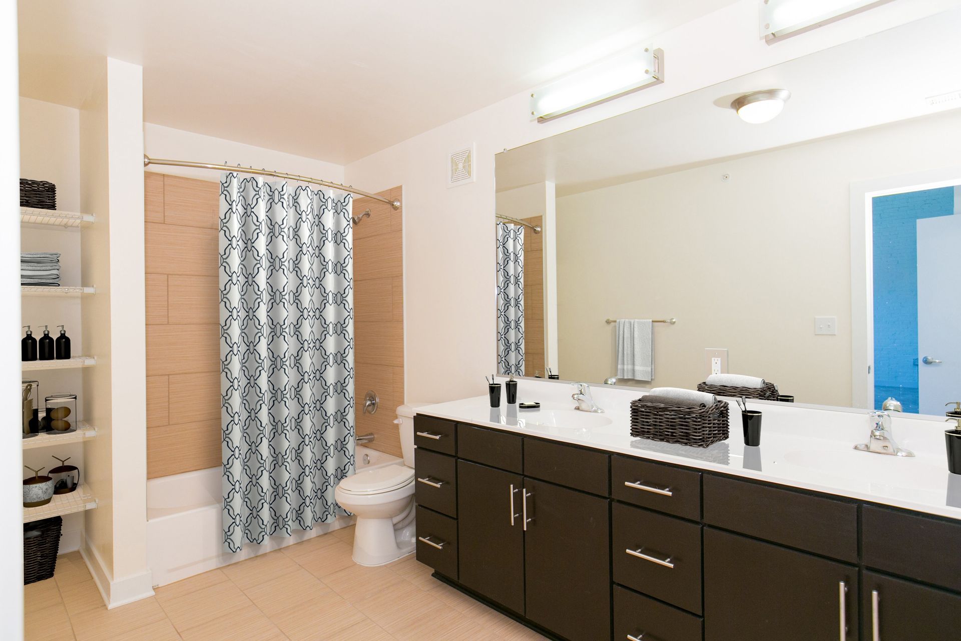Bathroom with Duel Sink at Marketplace at Fells Point.