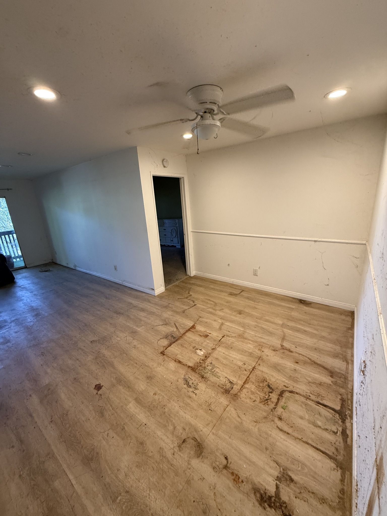 Dining area after a hoarder cleanout in Rancho Palos Verdes