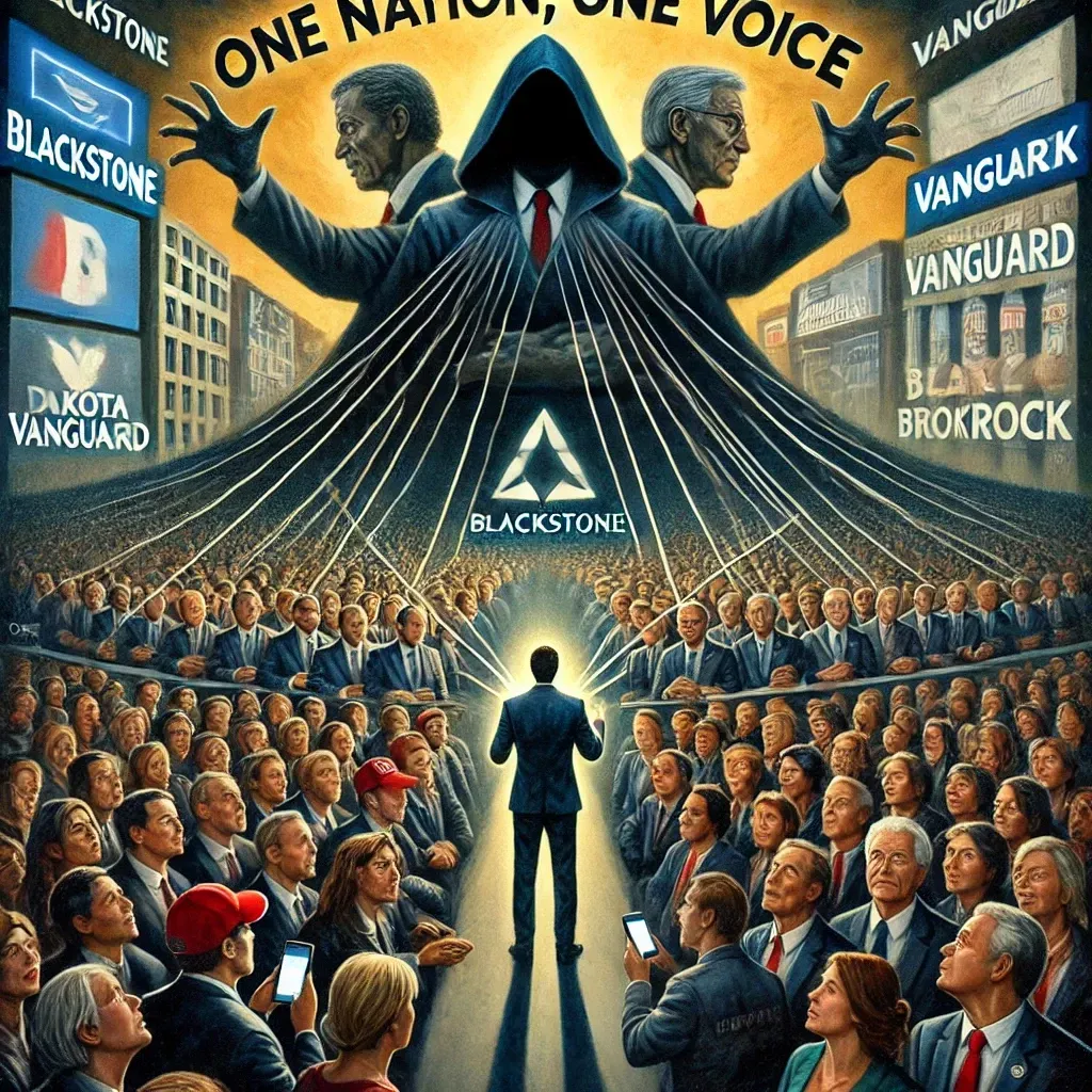 A painting of a man giving a speech in front of a crowd