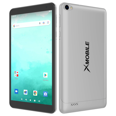 The front and back of a xmobile tablet.