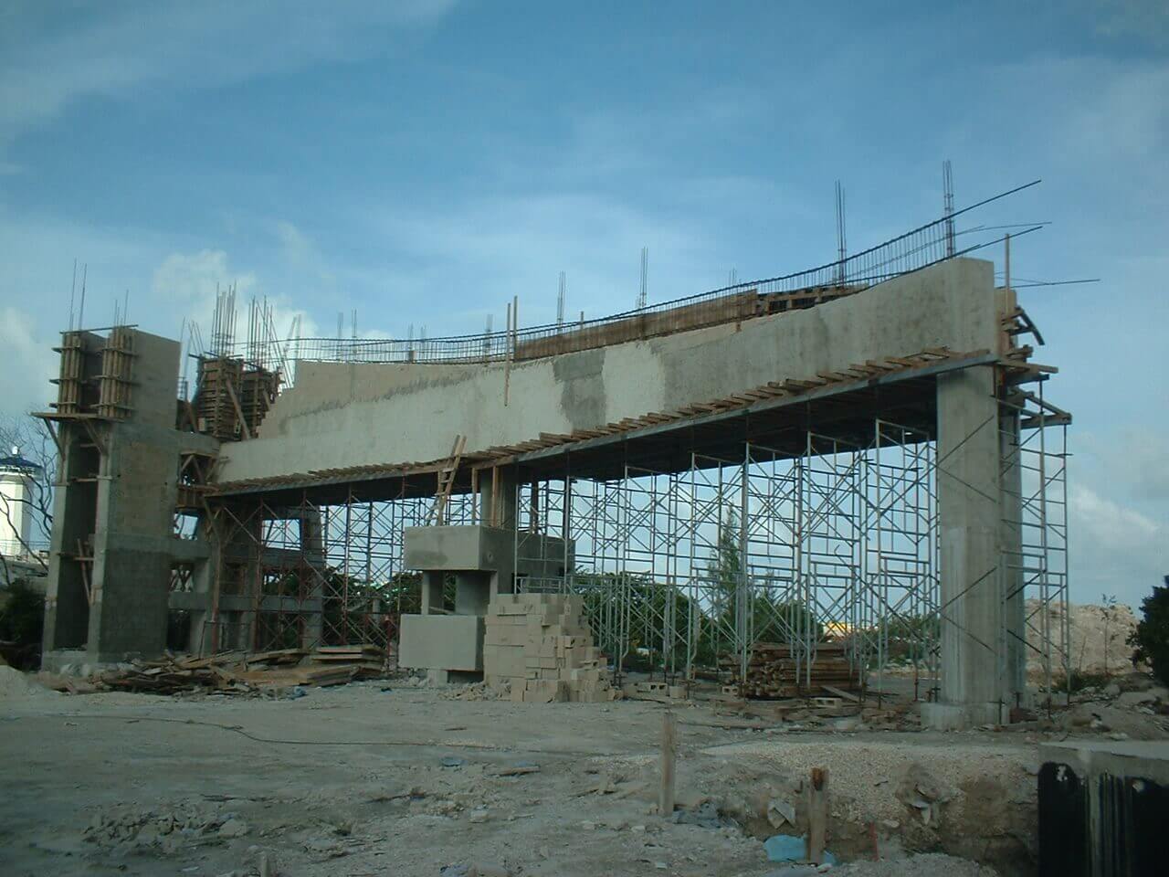 Andamios para la construcción en Cancún