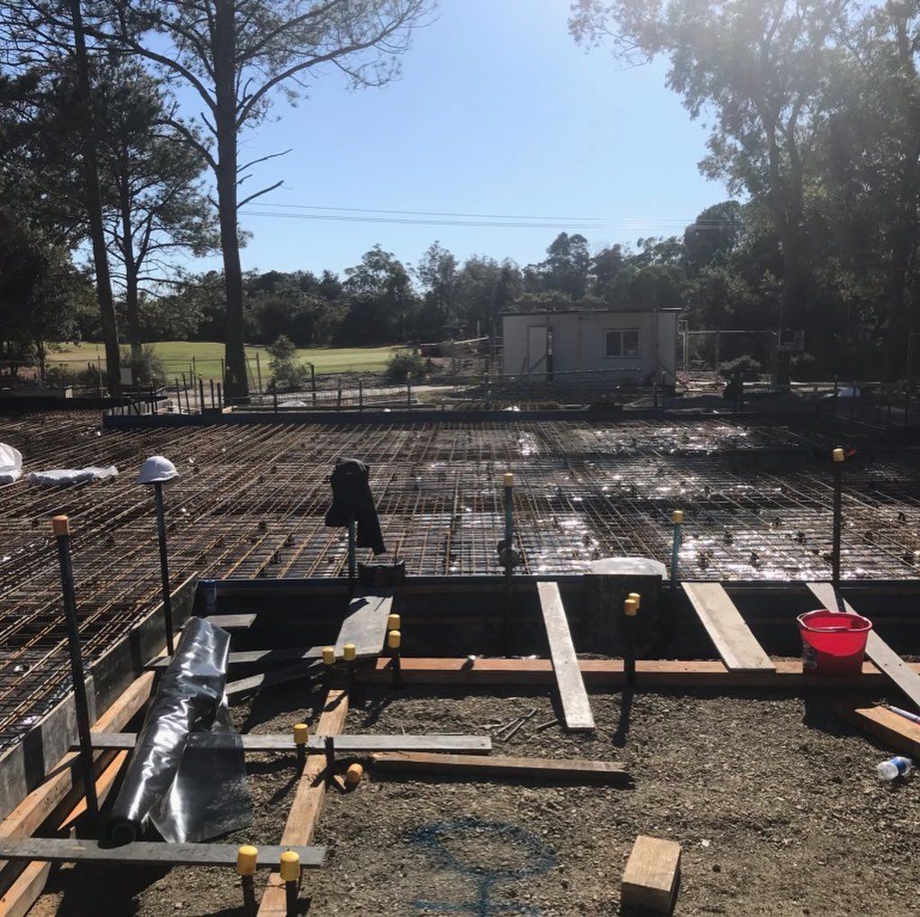 A Construction Site with Rebar Grid — Coastline Building & Renovations In Smiths Lake, NSW