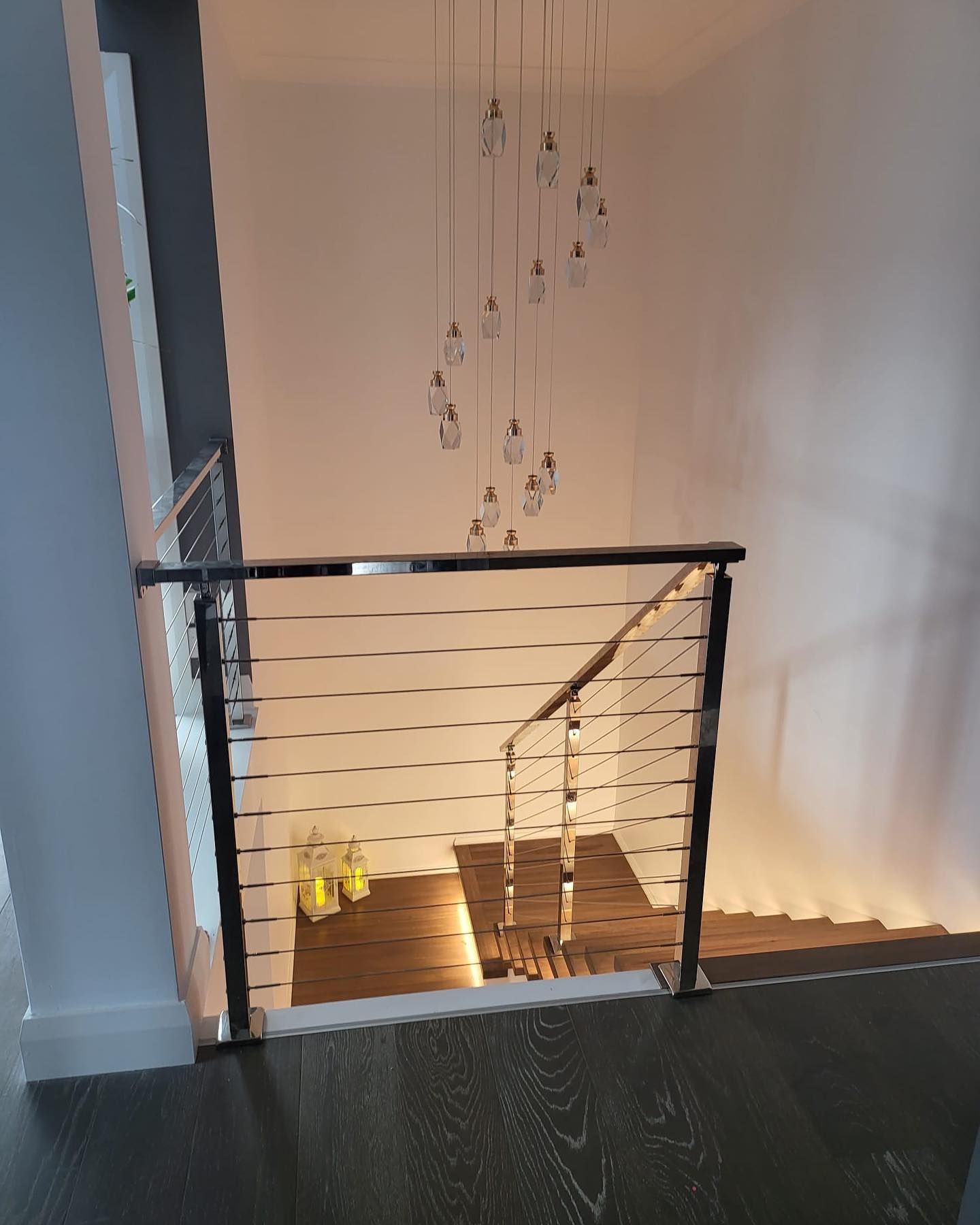 A Staircase with Stainless Steel Railings — Coastline Building & Renovations In Forster, NSW
