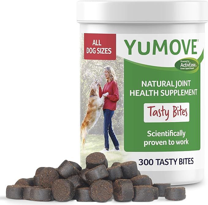A bottle of yumove natural joint health supplement tasty bites