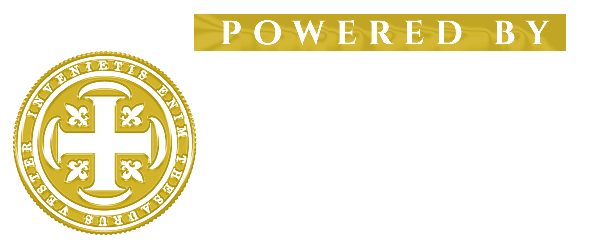 a logo that says powered by on it