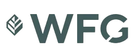 Red logo featuring a geometric icon to the left of the text