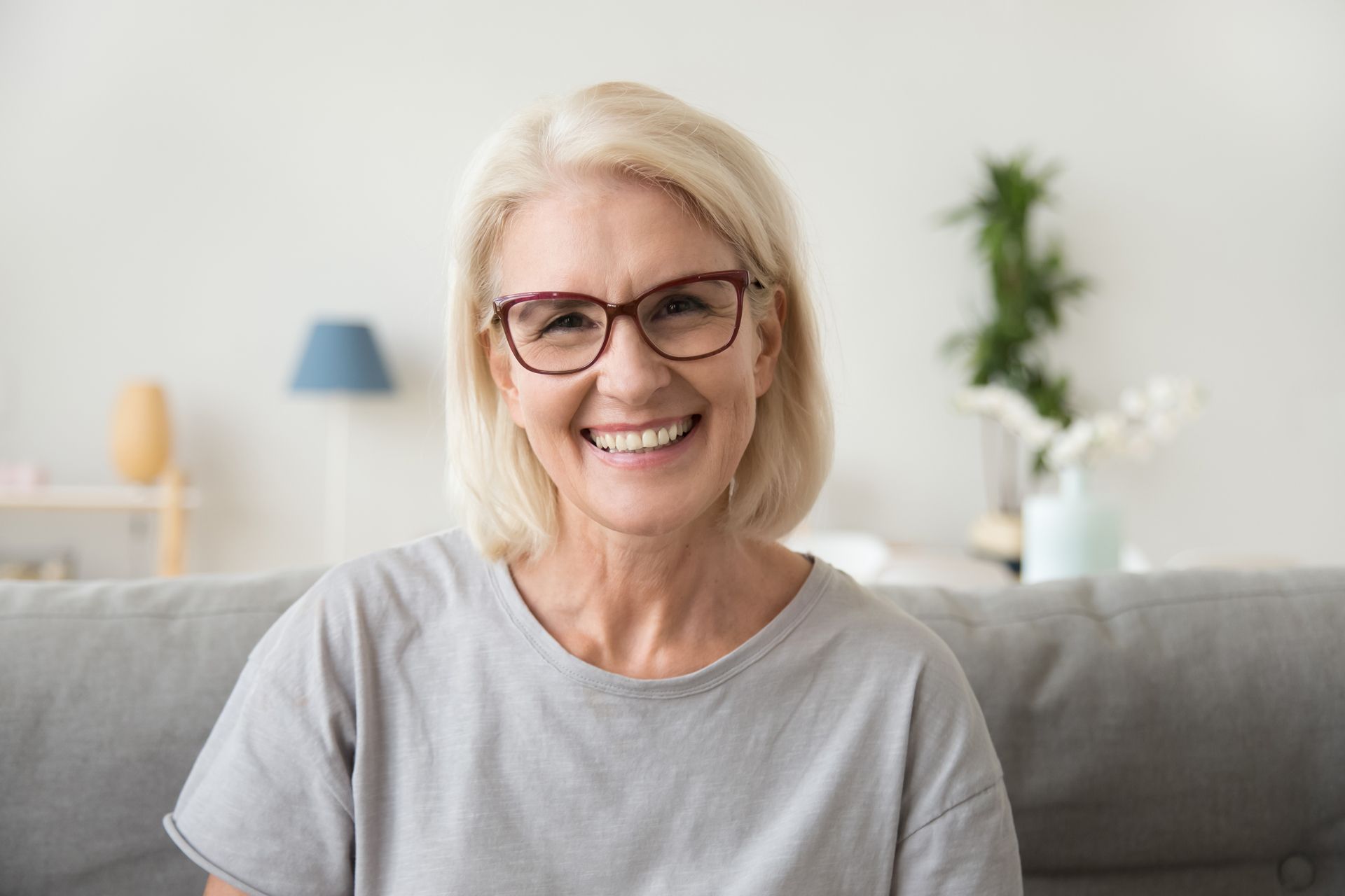 Elderly Woman Wearing Eye Glasses