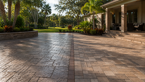 Stamped Concrete vs. Pavers