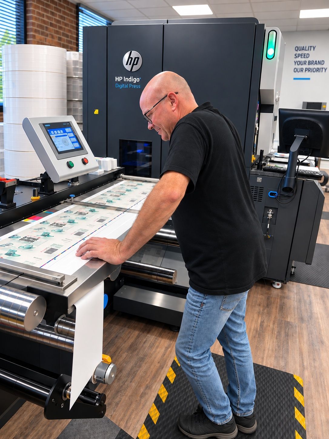 picture of Jimmy at printer
