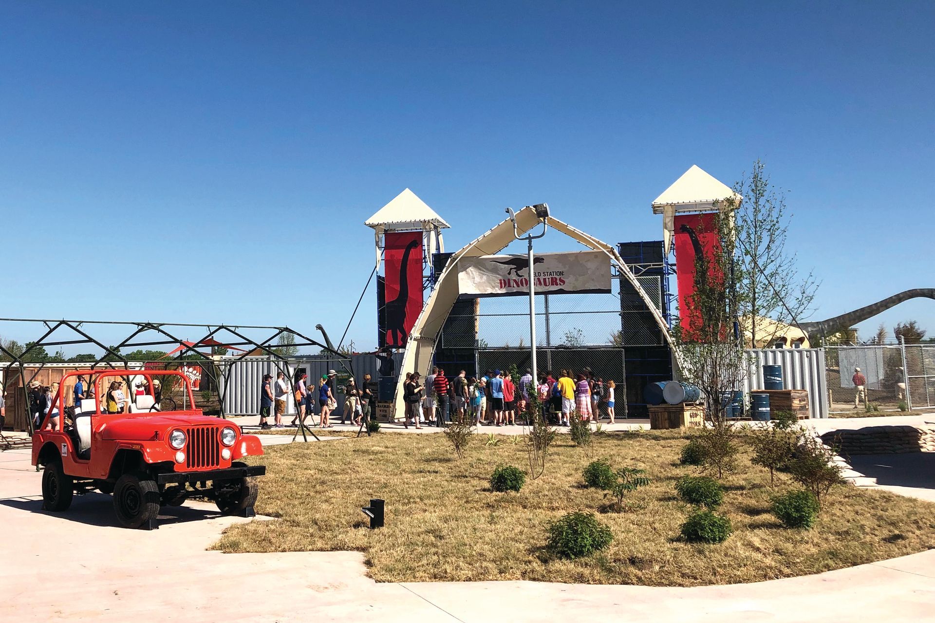 Photo of people at Field Station Dinosaurs. 